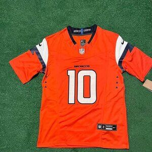 Denver Broncos Bo Nix Orange Jersey Adult Small